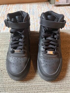 Nike Kids Black High-Top Sneakers with Ankle Strap